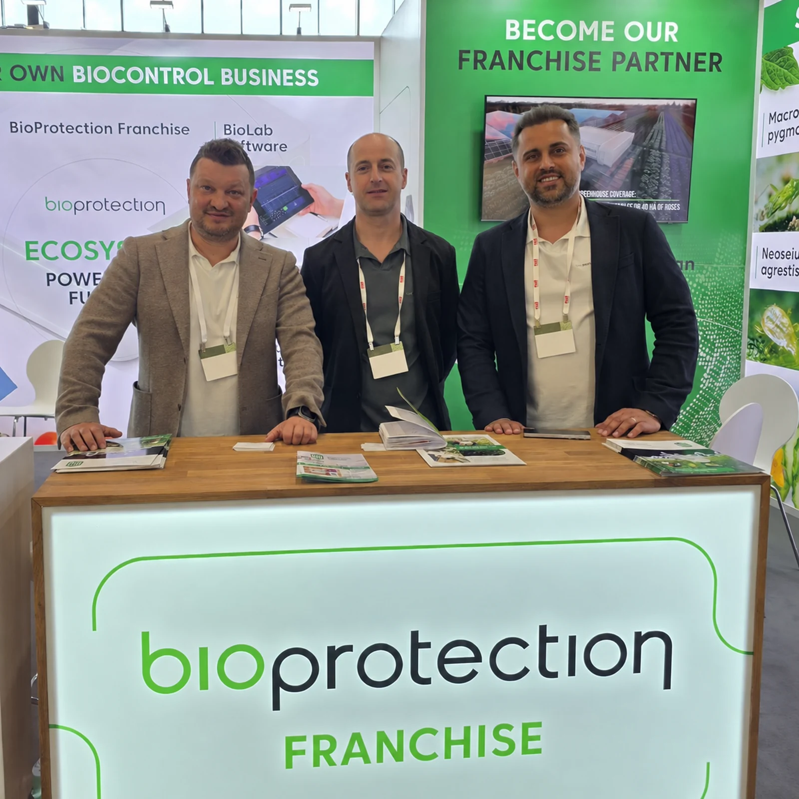 Equipo y socios de Bioprotection · archivo de la empresa, datos de las acreditaciones eliminados